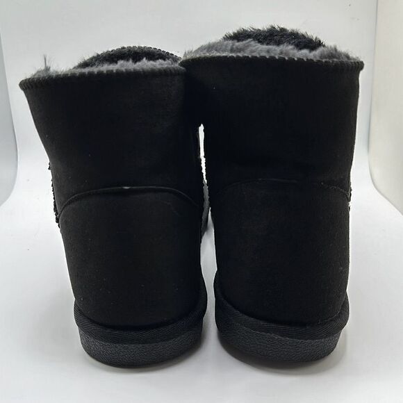 CUSHIONAIRE Cozy Boot 10 BLACK - Picture 4 of 7